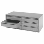 Skuffesektion med 6 skuffer til GBP v&aelig;rkt&oslash;jsskab lys gr&aring;