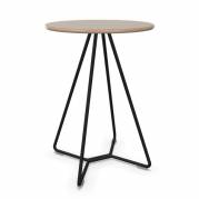 Tilkka lounge bord i lys gr&aring; linoleum med sort stel