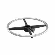Fodring til stol Tarris med 5-fods hjulkryds, forkromet