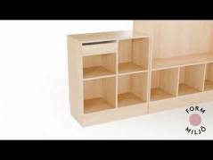 Ståbord Stig model B i birk laminat uden klap 