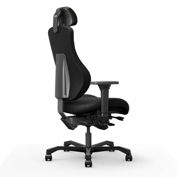 Office Coreza 24/7 kontorstol i sort tekstil med sorte hjul