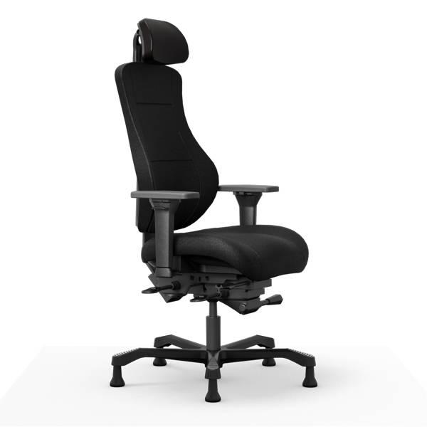 Office Coreza 24/7 kontorstol i sort tekstil med glidesko