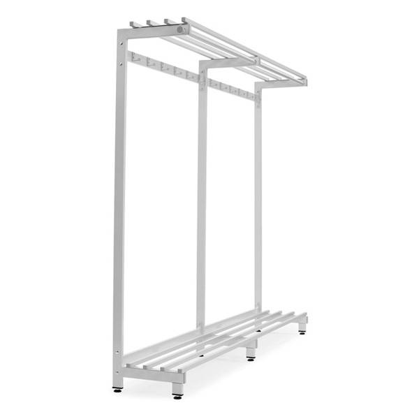 Garderobestativ fritst&aring;ende 1-sidet bredde 2030mm