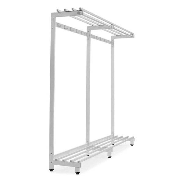 Garderobestativ fritst&aring;ende 1-sidet bredde 2030mm