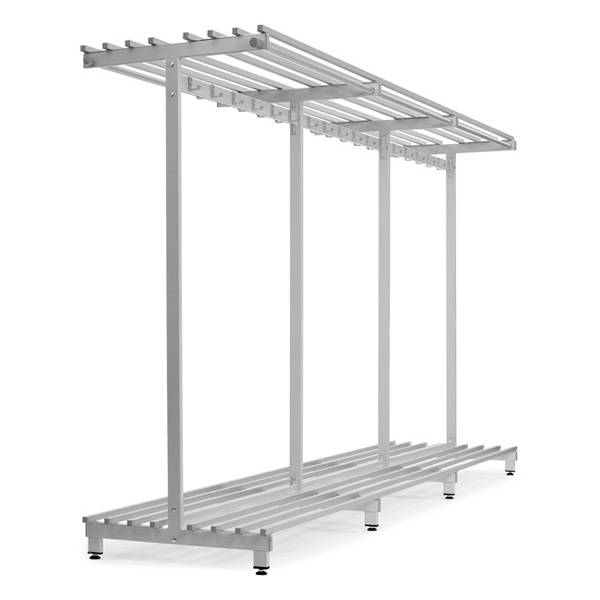 Garderobestativ 2-sidet bredde 3000mm