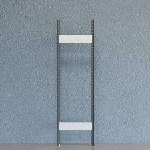 Gavl V06 &aring;ben med 2 stolper og 2 tv&aelig;rplader 2100x600mm