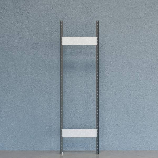 Gavl V06 &aring;ben med 2 stolper og 2 tv&aelig;rplader 2100x600mm