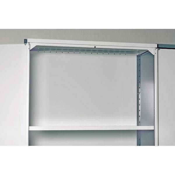 Rygplade til en V06 st&aring;lreol 2100x1000mm, lys gr&aring;