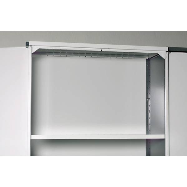 Rygplade til en V06 st&aring;lreol 2500x1000mm, lys gr&aring;