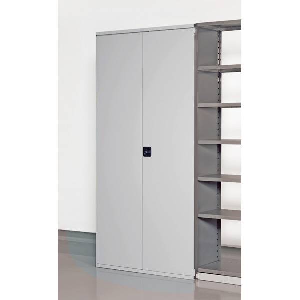 Dørsektion med 2 låger til V06 lagerreol 2100x1000mm larkeret