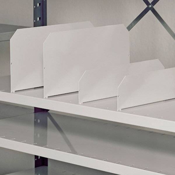 Deleplade til V06 hylder 200x600mm lysegr&aring; RAL 7035