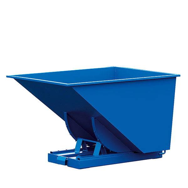 Tipcontainer Std 1100 liter 2000 kg CE-m&aelig;rket i bl&aring;