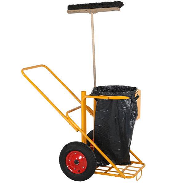 Affaldsvogn til inden- og udend&oslash;rs brug, kapacitet p&aring; 200 kg