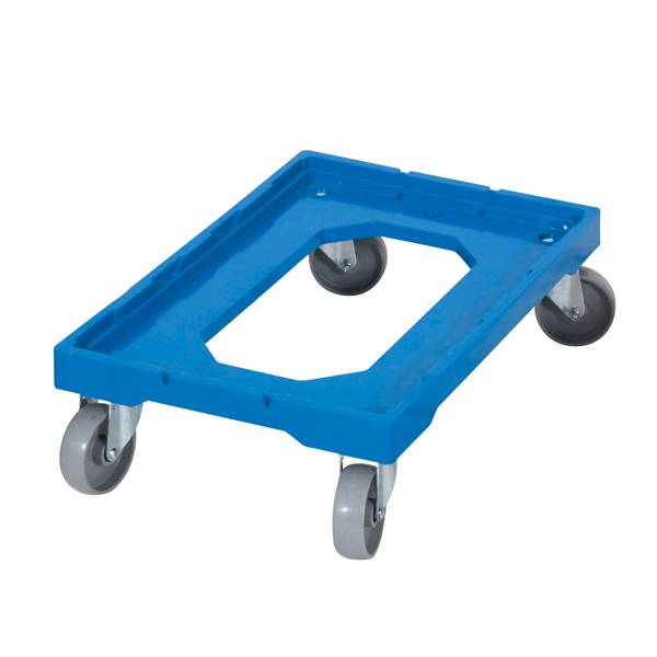 Trolley til Eurokasser, kapacitet 250 kg, bl&aring;