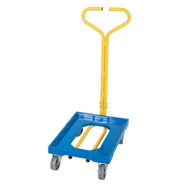 Trolley med h&aring;ndtag til Eurokasser, kapacitet 250 kg