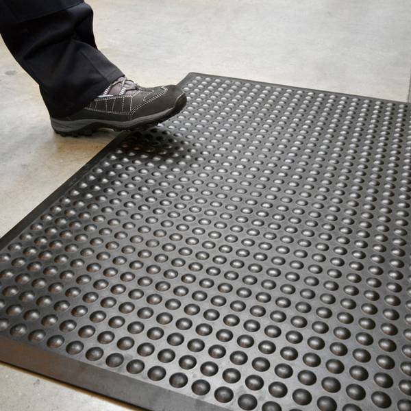 Kuglem&aring;tte i naturgummi med elastisk overflade 60x90cm, sort