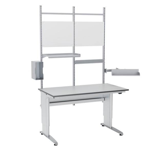 Arbejdsbord ErgoMulti 2.0 Model 3 1500x800mm HPL bordplade, gr&aring;