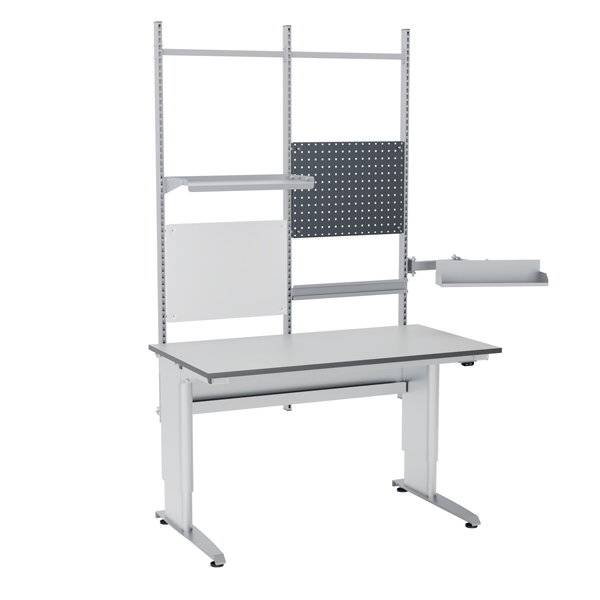Arbejdsbord ErgoMulti 2.0 Model 4 1500x800mm HPL bordplade, gr&aring;