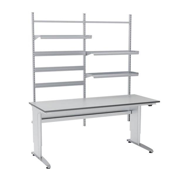 Arbejdsbord ErgoMulti 2.0 Model 1 2000x800mm HPL bordplade, gr&aring;