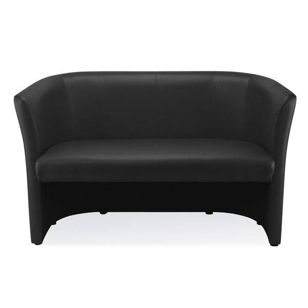 Lounge Club 2 personers sofa i sort skindimitation