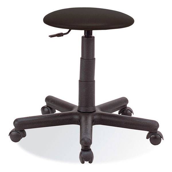 Goliat lav industristol 395-530mm vinyl sort