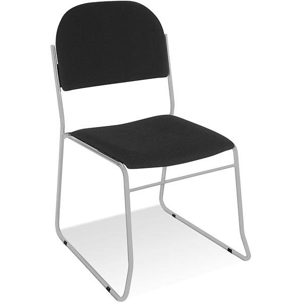 Vesta konferencestol med alugr&aring; ben og gr&aring; stof
