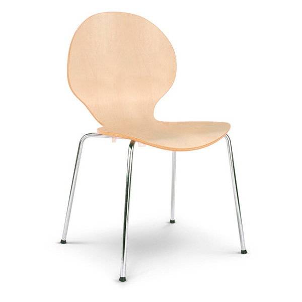 Cafestol VI standard med krom stel og birk laminat