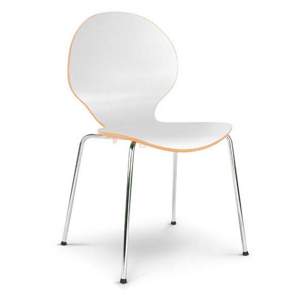 Cafestol VI standard med krom stel og hvid laminat