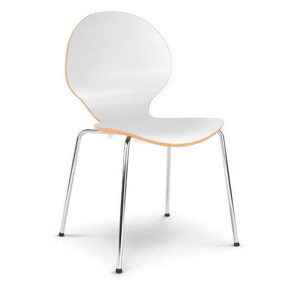 Cafestol VI standard med krom stel og hvid laminat