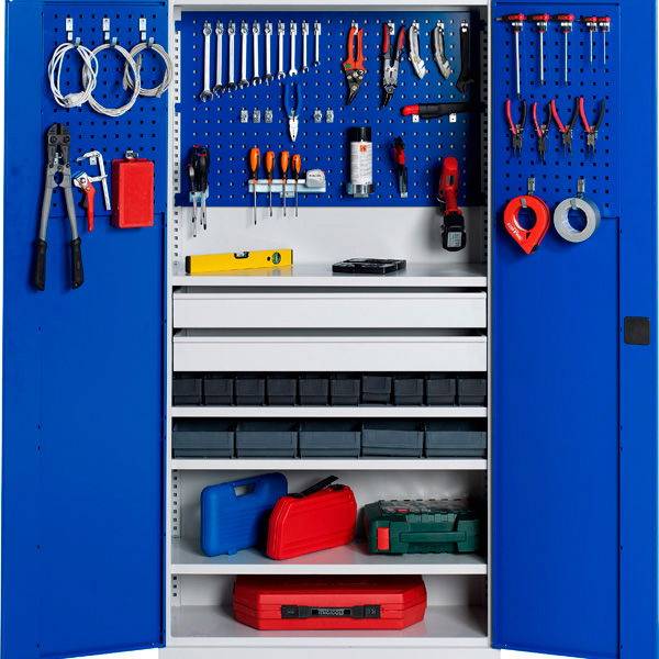 V&aelig;rkt&oslash;jsskab SMV kombination nr 1 1990x1000x435mm bl&aring;