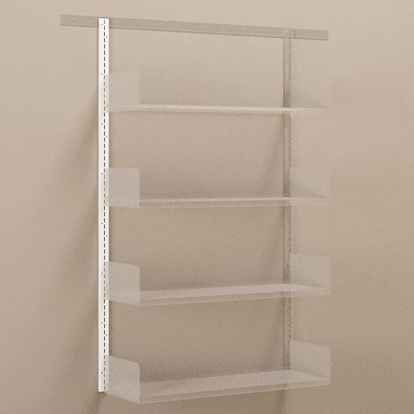 Vægskinne til vægreol i stål 1500mm hvid