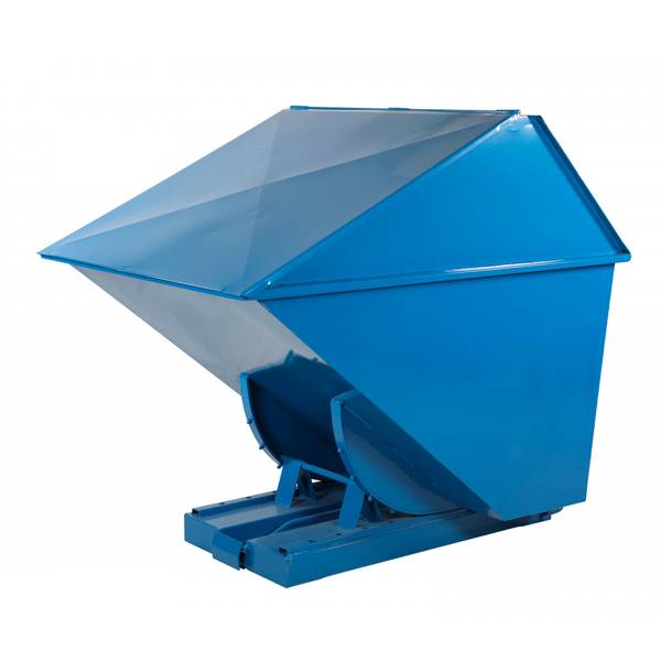 Tipcontainer High 1300 liter 2000 kg CE-m&aelig;rket i bl&aring;