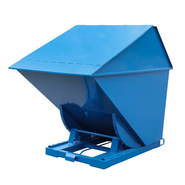 Tipcontainer High 2700 liter 2000 kg CE-mærket i blå