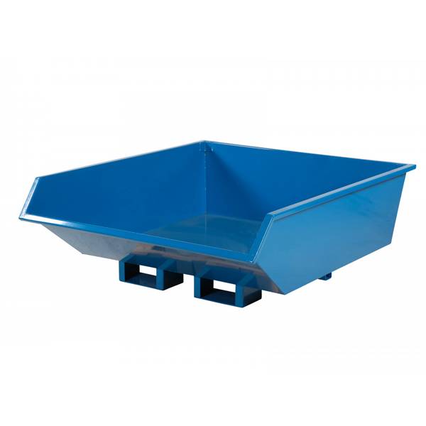 Tipcontainer Low 750 liter 1500 kg CE-m&aelig;rket i bl&aring;