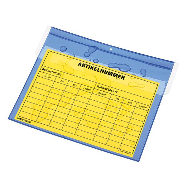 Plastlomme til udebrug med klap A5 blå