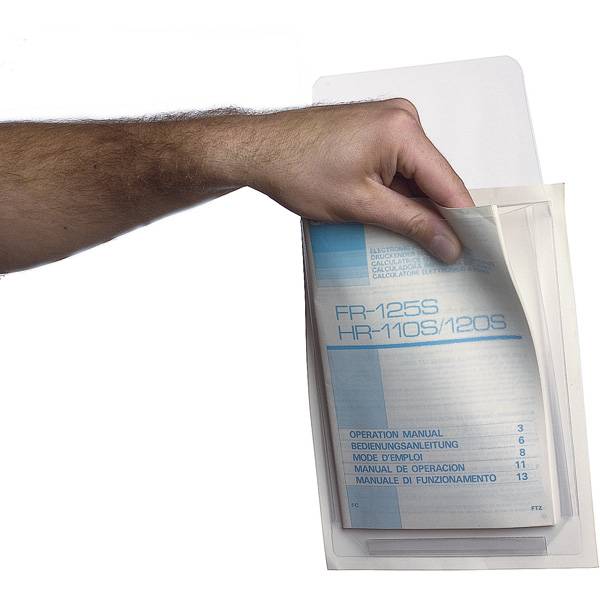 Plastlomme selvkl&aelig;bende i klar plast, A5 