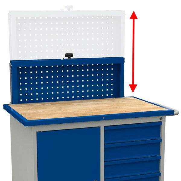 Elevatortavle til SMV v&aelig;rkstedsvogn, RAL9002/5005