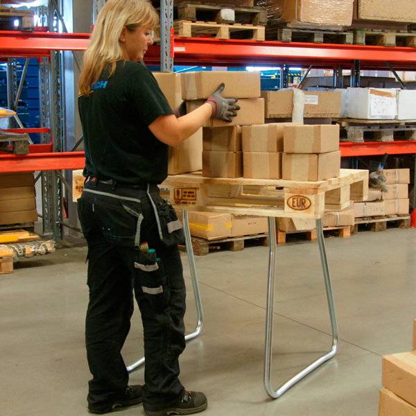 Palleben til EURO-paller h&oslash;jde 73cm, kapacitet 500 kg pr. par