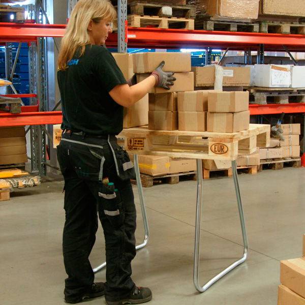 Palleben til EURO-paller h&oslash;jde 73cm, kapacitet 500 kg pr. par