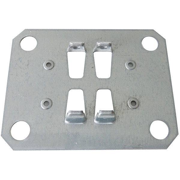 Fodplade dobbelt T-profil til Boltless lagerreol