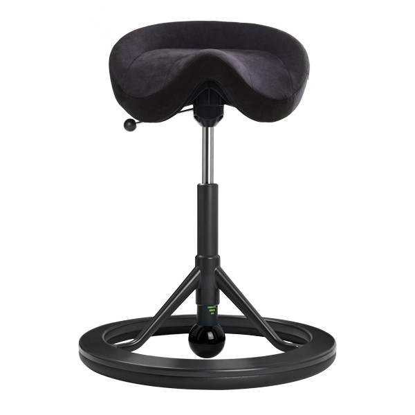 BackApp 2.0 Smart Alcantara med antracit uld, sort stel, sort kugle