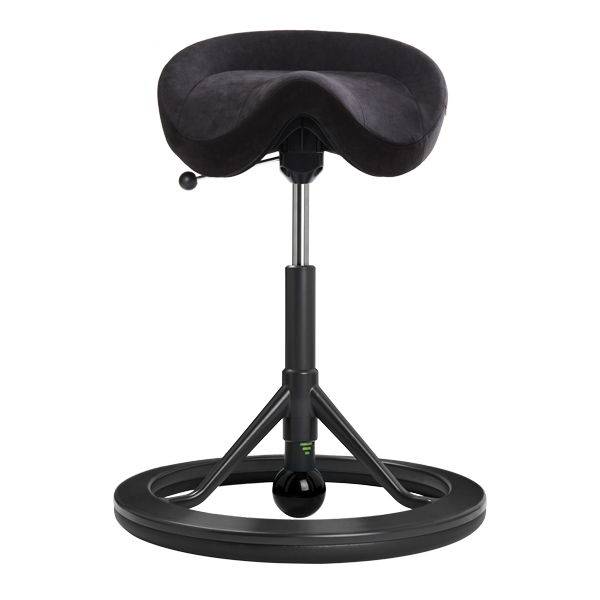 BackApp 2.0 Smart Alcantara med antracit uld, sort stel, sort kugle