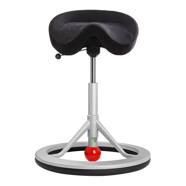 BackApp 2.0 Smart Alcantara med antracit uld, alugr&aring;t stel, r&oslash;d kugle