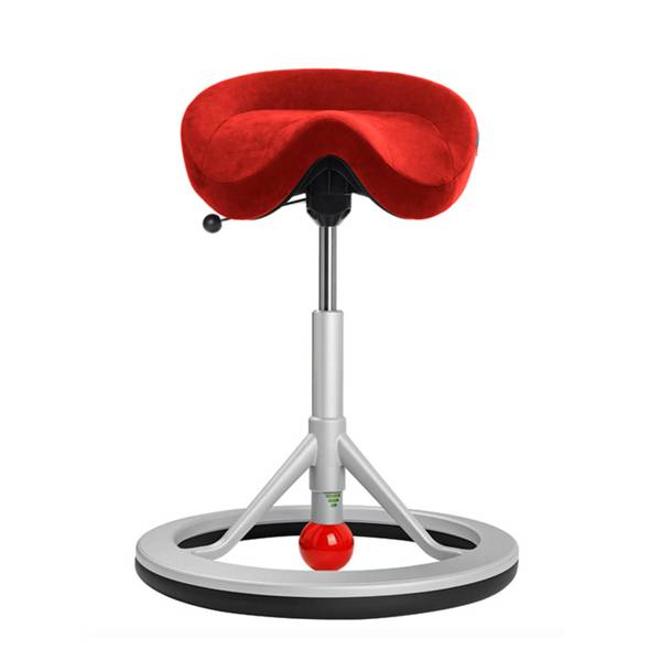 BackApp 2.0 Smart Alcantara med rød uld, alugråt stel, rød kugle