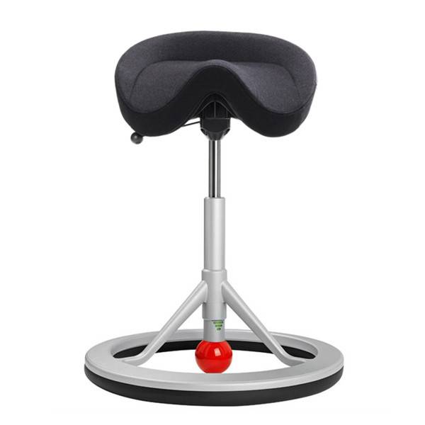 BackApp 2.0 Smart Nordic Wool med sort uld, alugrå stel, rød kugle