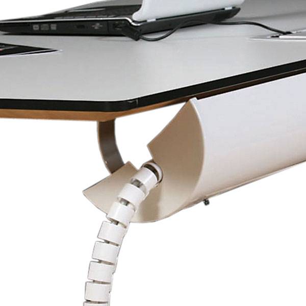 Halfpipe endeafslutning til kabelbakke hvid