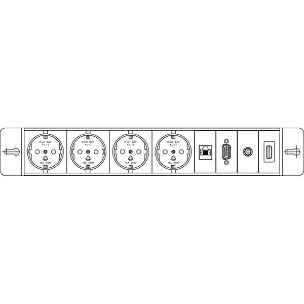 El-panel 4 til Bi-Box str&oslash;mskinne 60x15cm