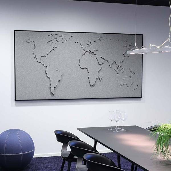 Lydabsortbent Tell_us EcoSUND 160x120x5cm, sort med sort ramme