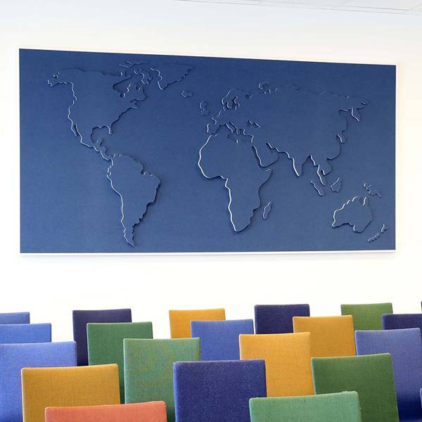 Lydabsortbent Tell_us EcoSUND 160x120x5cm, hvid med hvid ramme