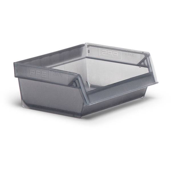 10 stk. Lagerkasse 2076 96X105X45Mm Transparent Grå